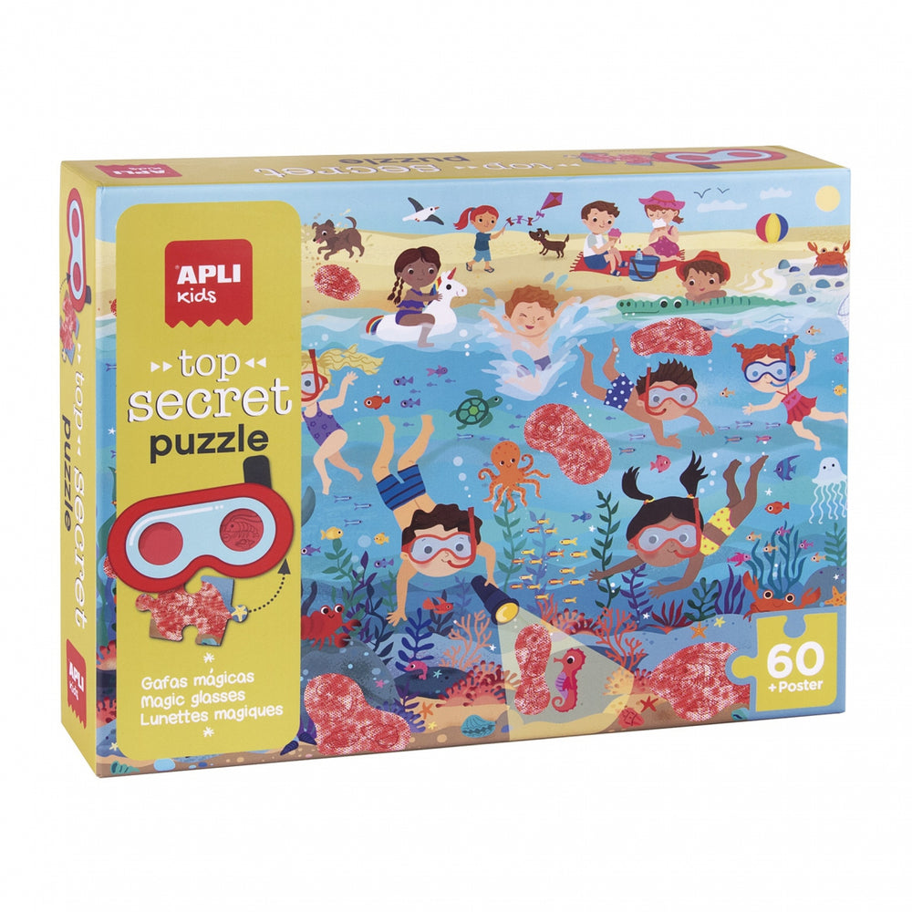 Puzzle mit Zauberbrille – Strand 4+ - tablude.com