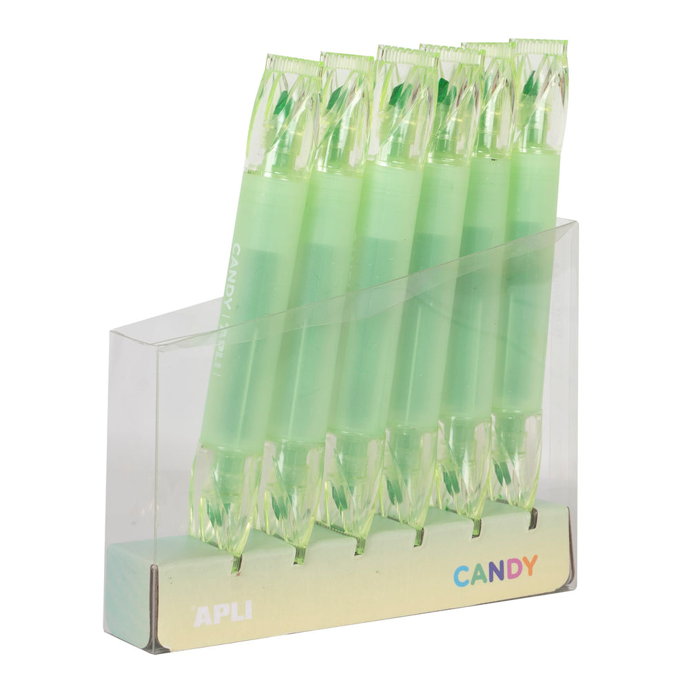 Fluoreszierender Marker mit doppelter Spitze – Candy Grün - tablude.com