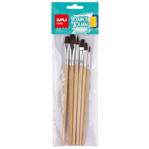 Holzpinselset – 6 Stück - tablude.com