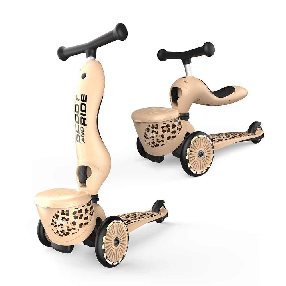 Laufrad und Fahrrad 2in1 Highwaykick 1 Lifestyle  1-5 Jahre - Leopard - tablude.com