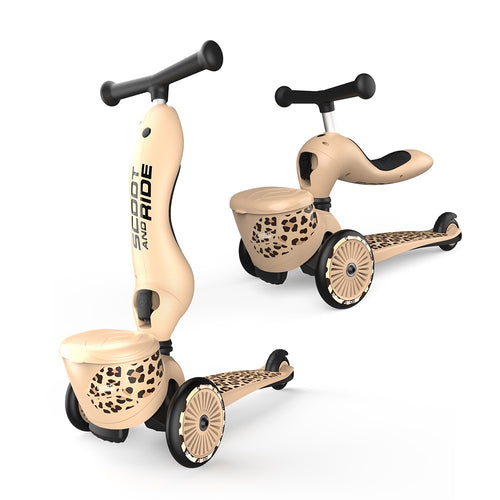 Laufrad und Fahrrad 2in1 Highwaykick 1 Lifestyle  1-5 Jahre - Leopard - tablude.com