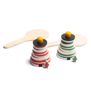 Holz-Geschicklichkeitsspiel – Laternenläufer-Rennen - tablude.com