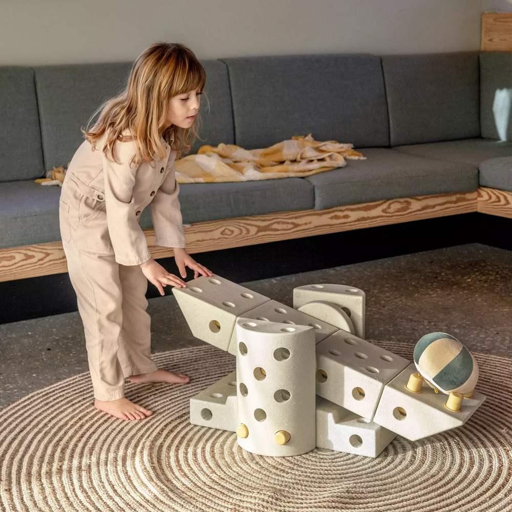 Kreative Bausteine zur Förderung der Grobmotorik Dreamer Set – sandgrau 25 in 1