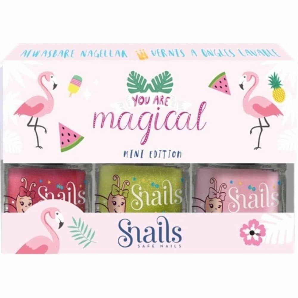 Set mit 3 Nagellacken für Kinder Mini - Flamingo Sonderedition