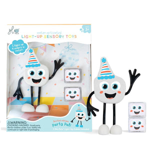 Badefigur Party Pal – Set mit zwei im Wasser leuchtenden Sensorikwürfeln - tablude.com