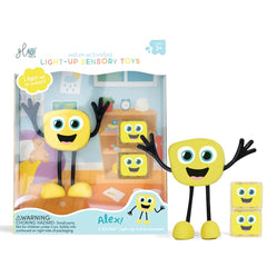 Badefigur Alex – Set mit zwei im Wasser leuchtenden Sensorikwürfeln - tablude.com