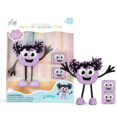 Badefigur Lumi – Set mit zwei im Wasser leuchtenden Sensorikwürfeln - tablude.com