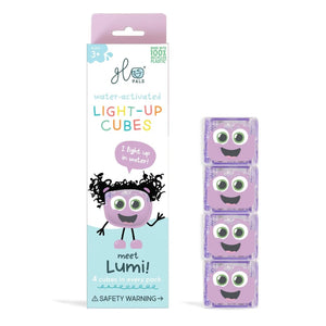 Sensorikwürfel, die im Wasser leuchten Lumi – violett - tablude.com