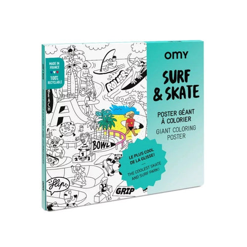 Riesiges Malbuch – Surf & Skate 100 x 70 cm - tablude.com