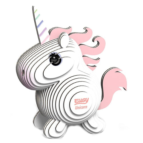 Öko-Puzzle 3D – Rosa Einhorn - tablude.com