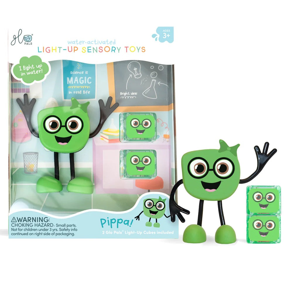 Badefigur Pippa – Set mit zwei Sensorikwürfeln, die im Wasser leuchten - tablude.com