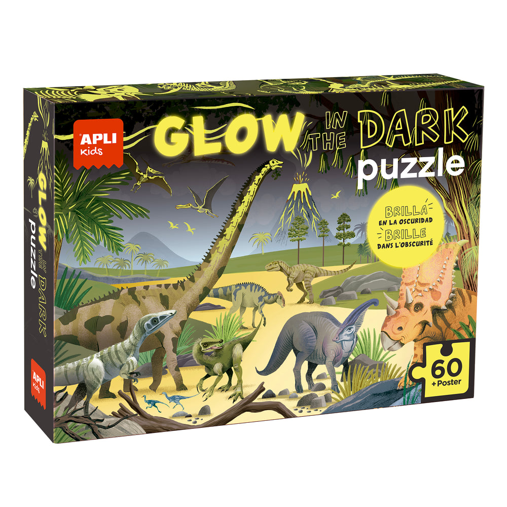 Im Dunkeln leuchtendes Puzzle – Dinosaurier 4+ - tablude.com