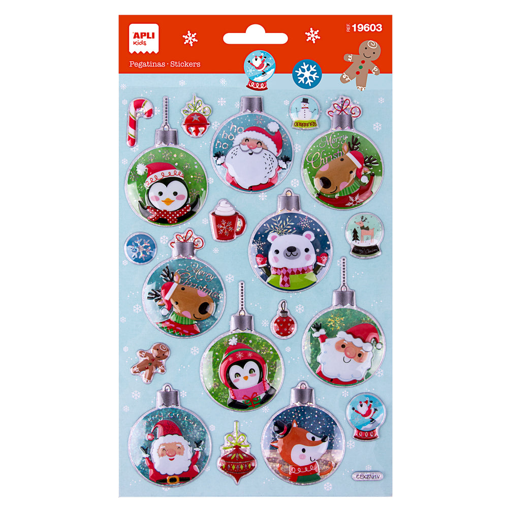 Weihnachtsaufkleber – Weihnachtskugeln, Weihnachtsmann - tablude.com