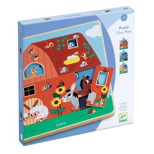 Puzzle für die Kleinsten 3 Spielbretter  - Bauernhof - tablude.com