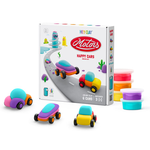 Modelliermasse – Fröhliche Autos