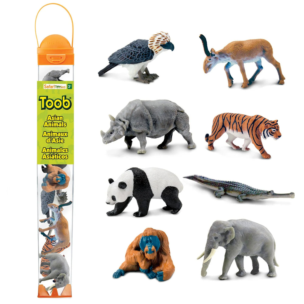 Figurenset in einer Tube TOOB – Tiere Asiens - tablude.com