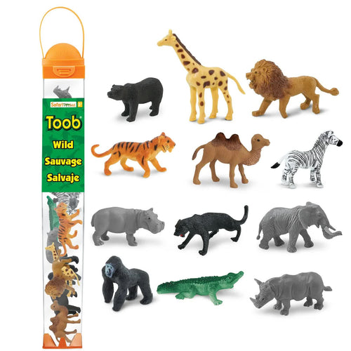 Figurenset in einer Tube TOOB – Wilde Tiere - tablude.com
