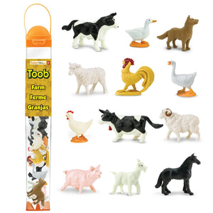 Figurenset in einer Tube TOOB – Tiere auf dem Bauernhof - tablude.com