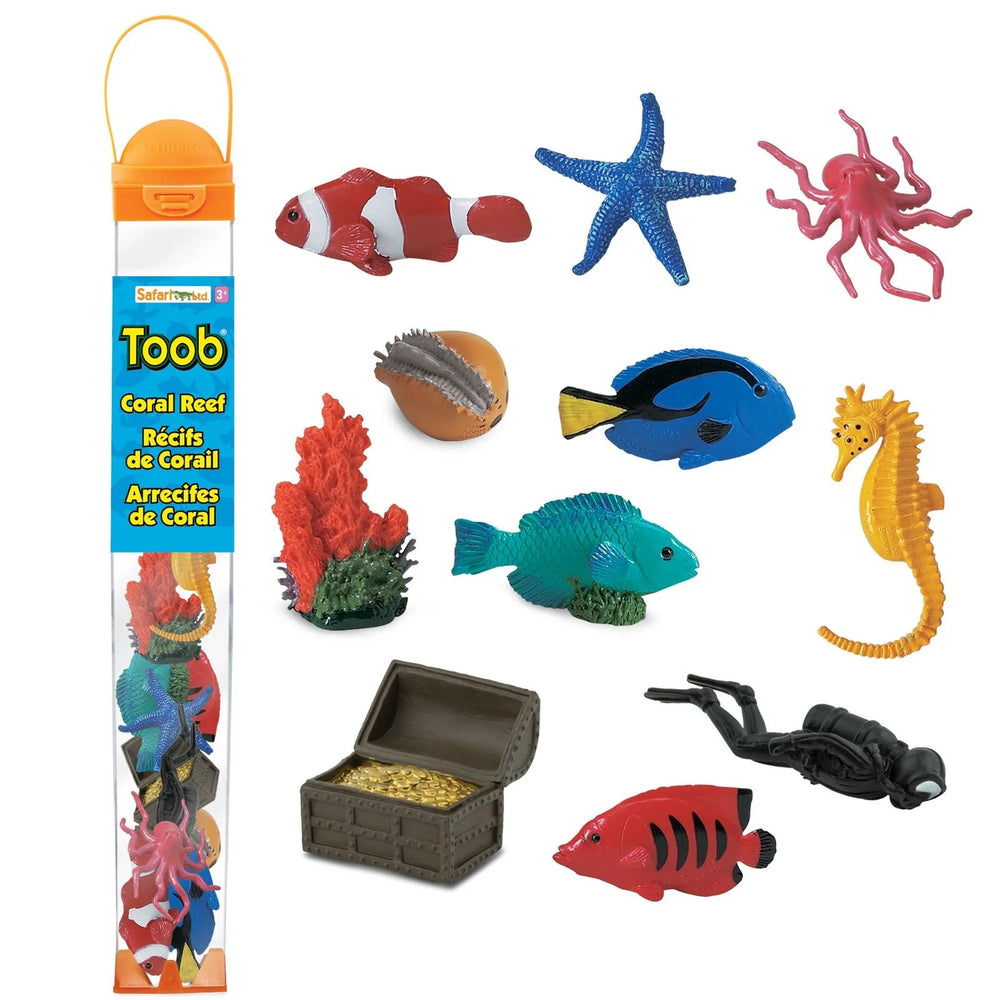 Figurenset in einer Tube TOOB - Korallenriff - tablude.com