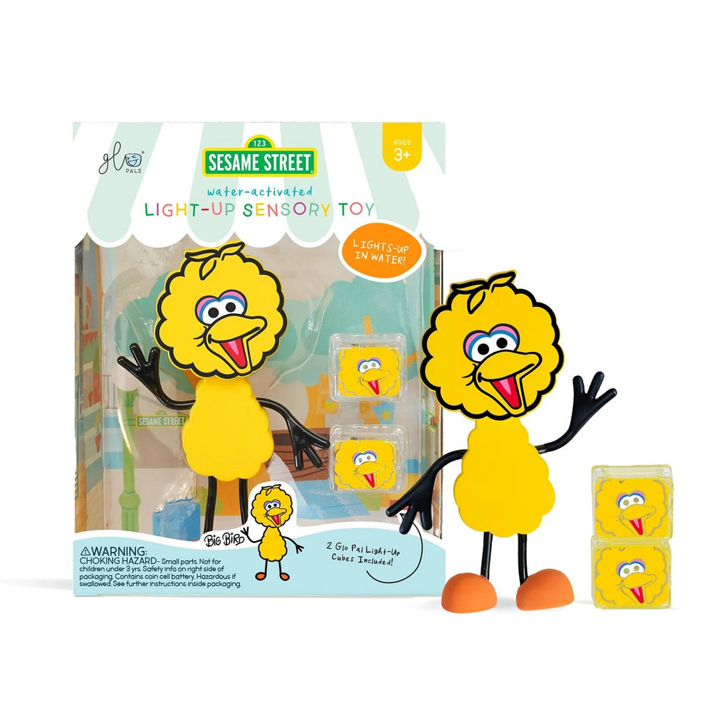 Badefigur Großer Vogel – Set mit zwei sensorischen Würfeln, die im Wasser leuchten - tablude.com