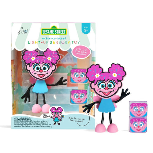 Badefigur Abby – Set mit zwei Sensorik-Würfeln, die im Wasser leuchten - tablude.com