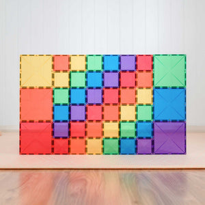 Magnetbausteine – Regenbogen-Quadrat-Set 42 Teile - tablude.com