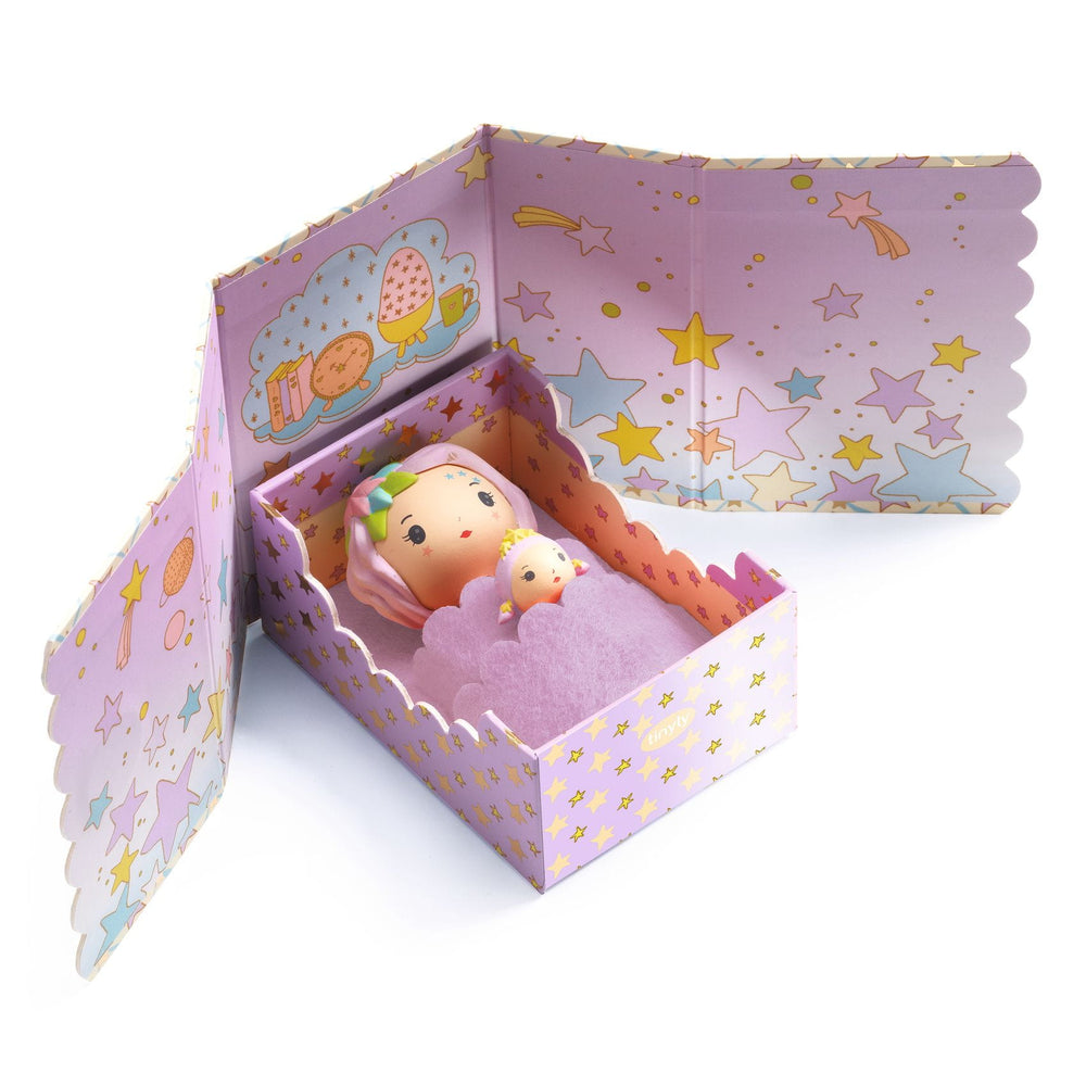 Magnetyczne pudełko z figurkami Tinyly Djeco - Pokoik Violet - tablude.com