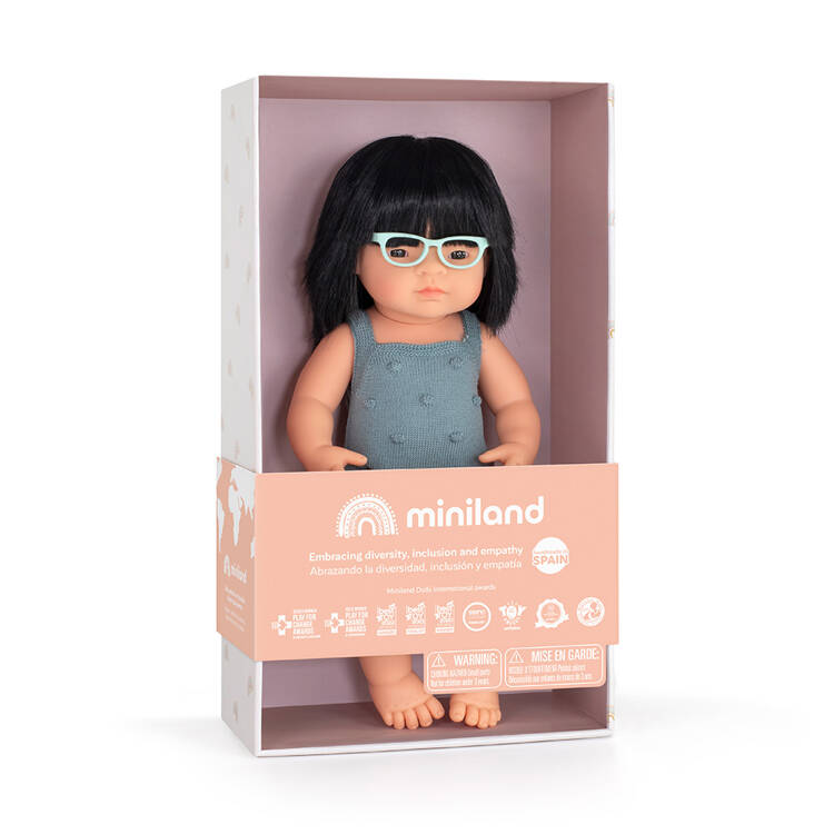 Puppe Mädchen Colourful Edition Doll – Asiatin mit Brille 38 cm
