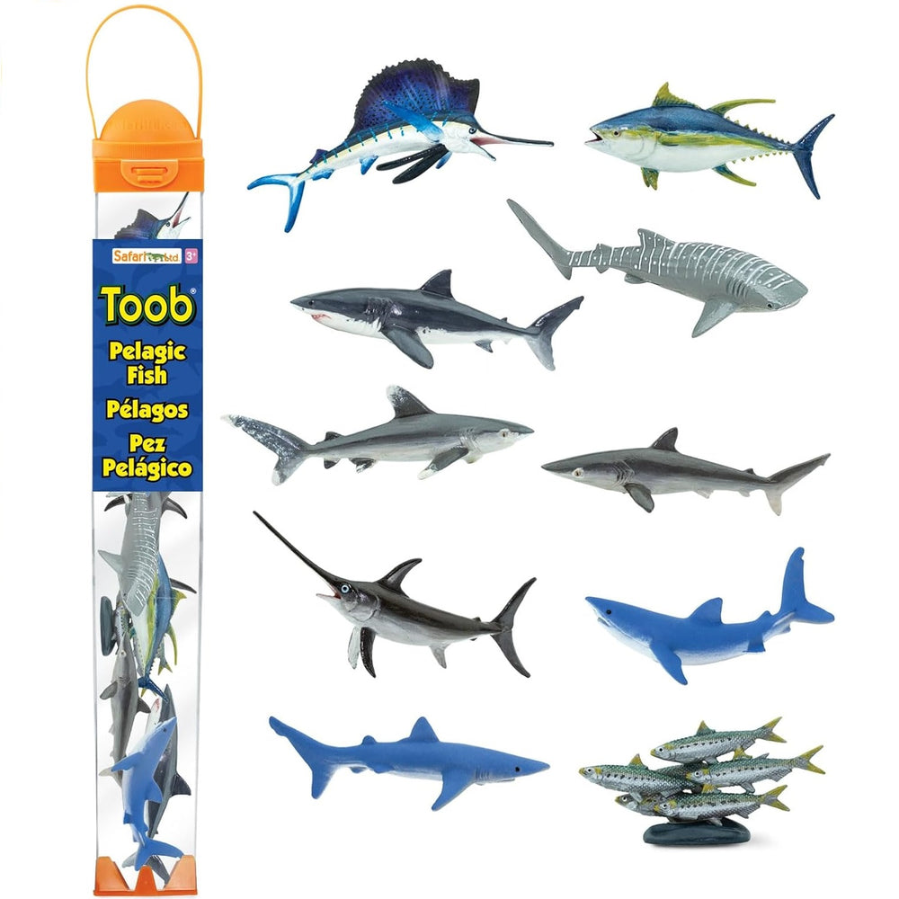 Figurenset in einer Tube TOOB – Große pelagische Fische - tablude.com