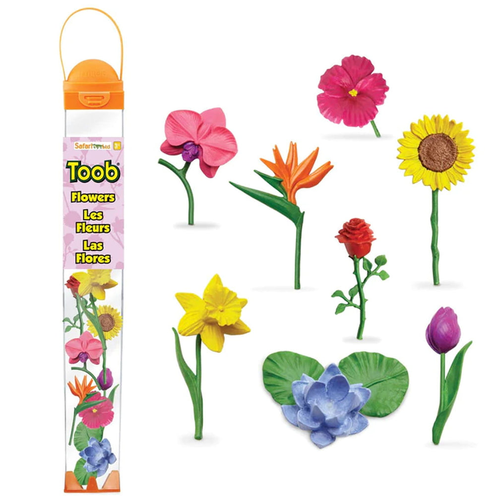 Figurenset in einer TOOB-Röhre – Blumen - tablude.com