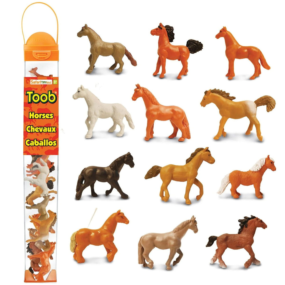 Figurenset in einer TOOB-Röhre – Pferde - tablude.com