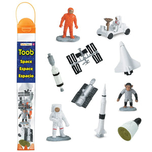 Figurenset in einer TOOB-Röhre – Im Weltraum - tablude.com