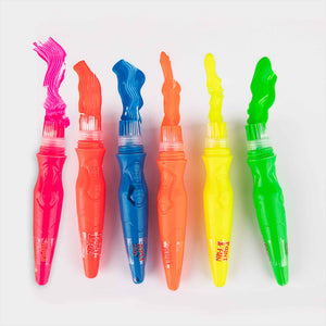 Farben in Tuben mit Pinsel – Neonfarben, 6 Stück - tablude.com