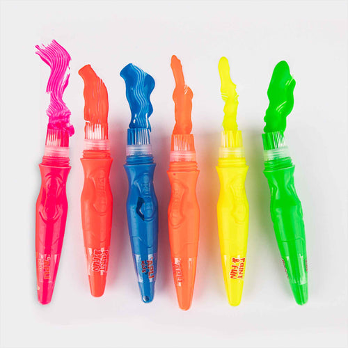 Farben in Tuben mit Pinsel – Neonfarben, 6 Stück - tablude.com