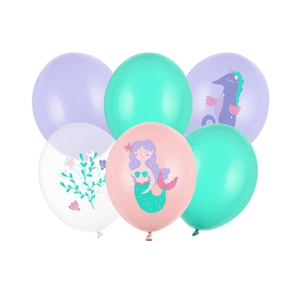Ballons, 6 Stück – Meereswelt, 30 cm