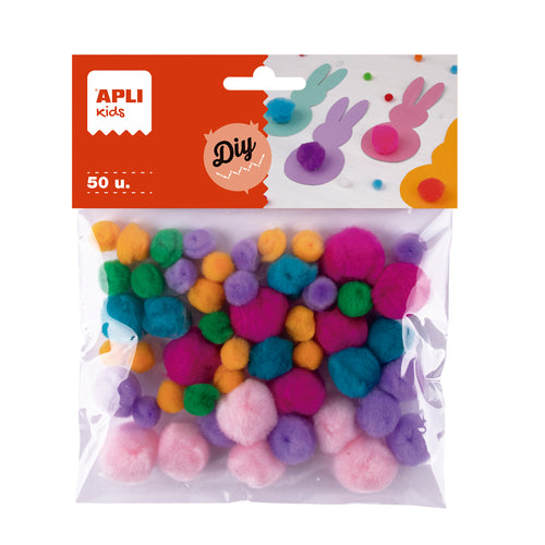 Pompons – Pastellfarben - tablude.com