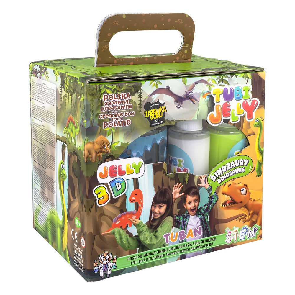 Tubi Jelly Set 6 Farben + kleines Aquarium – Dinosaurier
