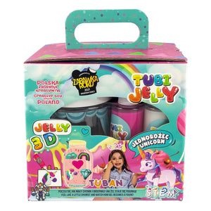 Tubi Jelly Set 6 Farben + kleines Aquarium – Einhorn