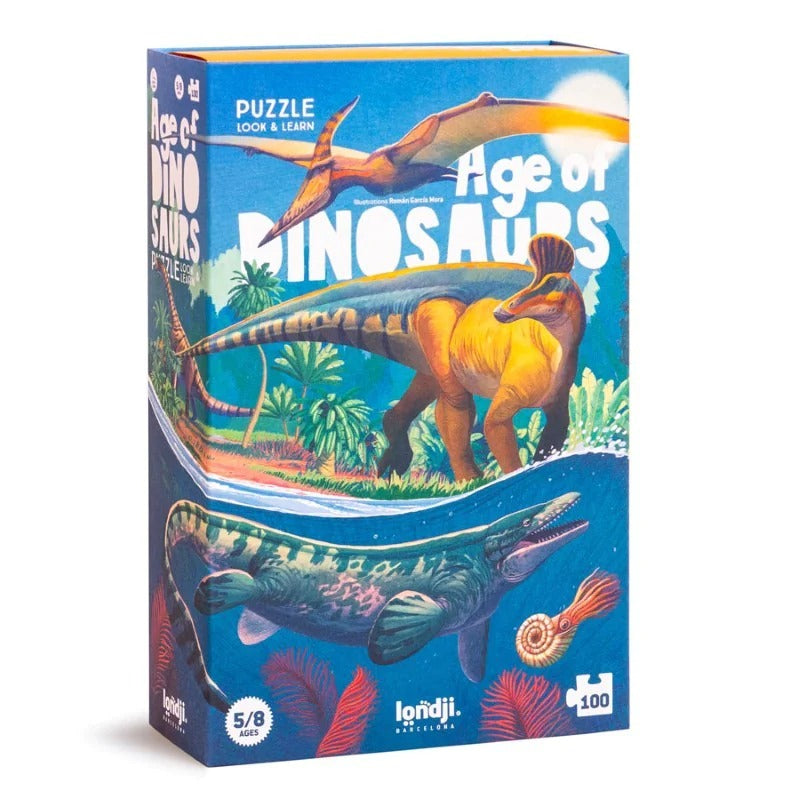 Puzzle mit Suchspiel – Age of Dinosaurs, 100 Teile - tablude.com