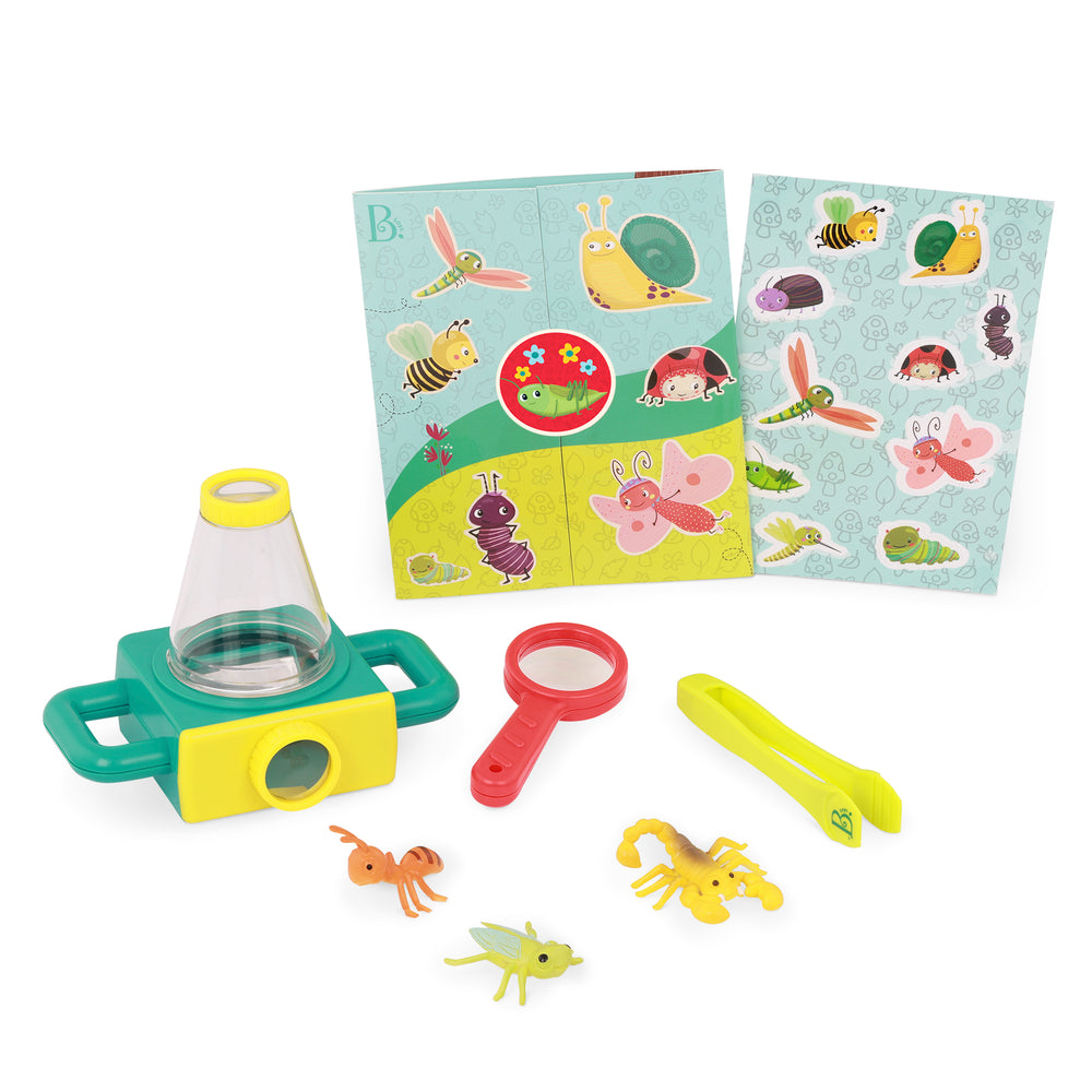 Set für kleine Insektenliebhaber mit Lupe und Aufklebern – Little Explorer - tablude.com