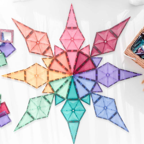 Magnetbausteine – Pastell-Geometrie-Set 40 Teile - tablude.com
