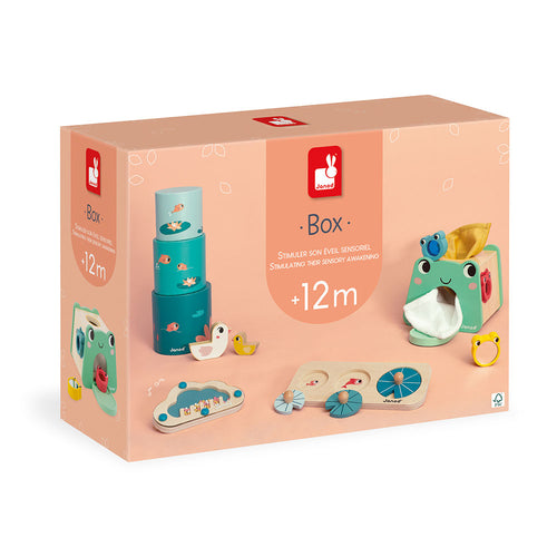 Spielzeugset für die frühkindliche Entwicklung – Box 12 m+