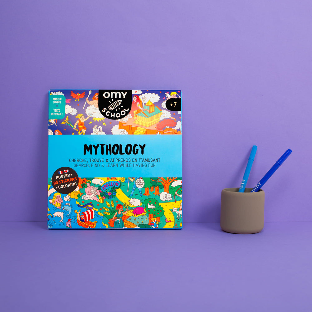 Poster mit Stickern SCHOOL – Mythologie - tablude.com