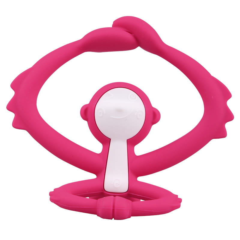Beißring – Äffchen Dunkelrosa - tablude.com