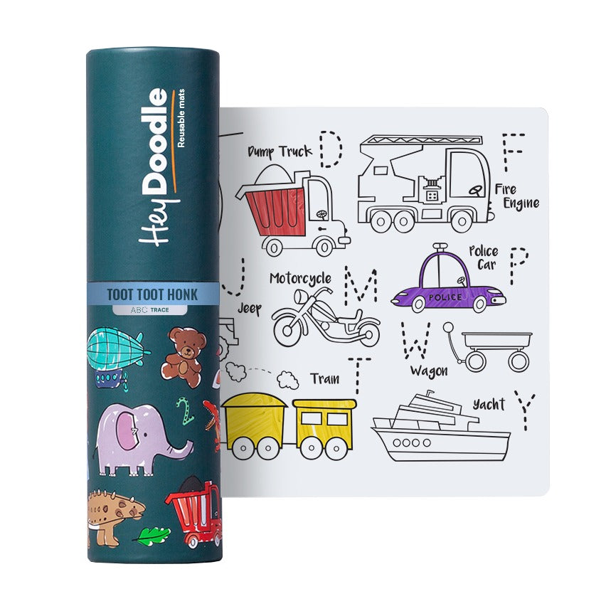 Kleine Silikonmatte zum wiederholten Ausmalen – Fahrzeuge - tablude.com