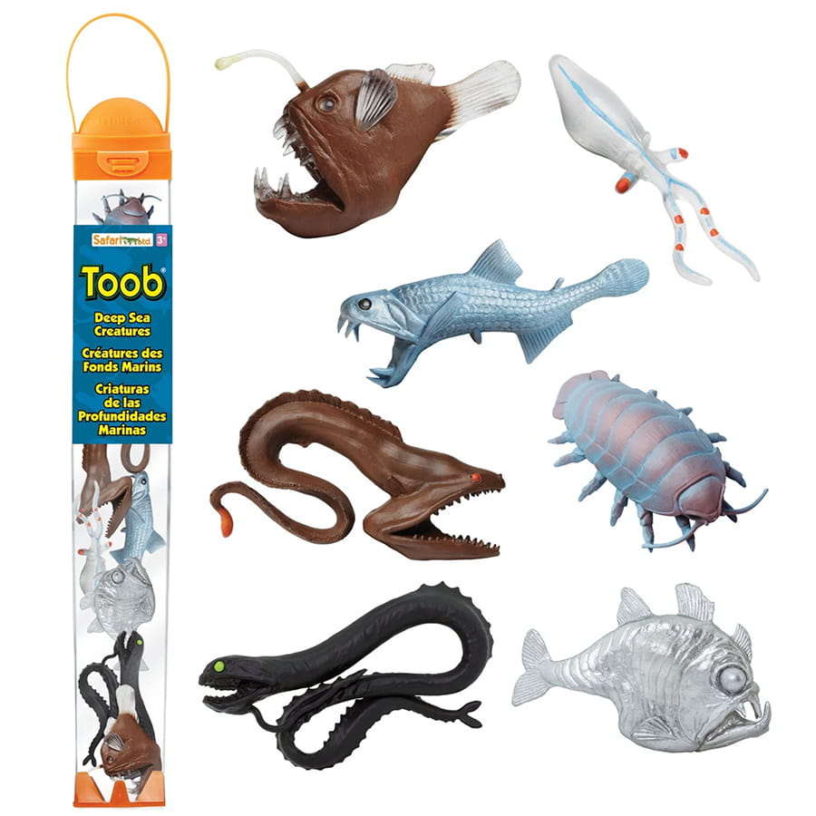 Figurenset in einer TOOB-Röhre – Kreaturen der Tiefsee - tablude.com