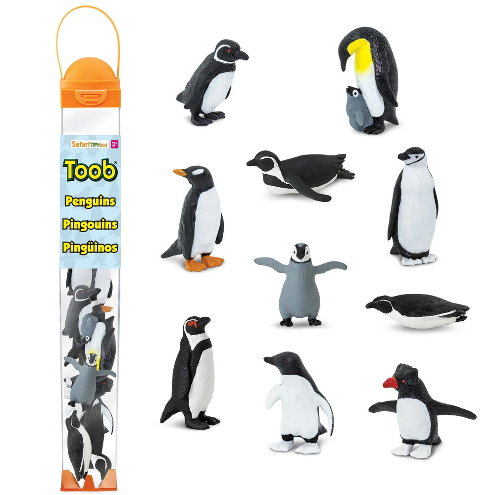 Figurenset in einer TOOB-Röhre – Pinguine - tablude.com