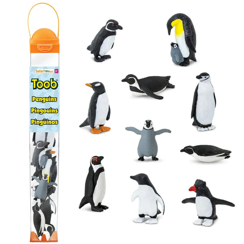 Figurenset in einer TOOB-Röhre – Pinguine - tablude.com