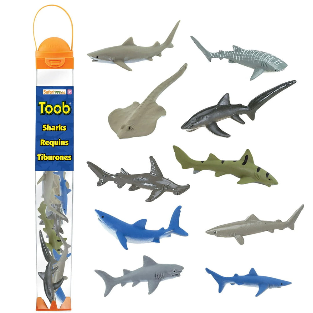 Figurenset in einer TOOB-Röhre – Haie - tablude.com