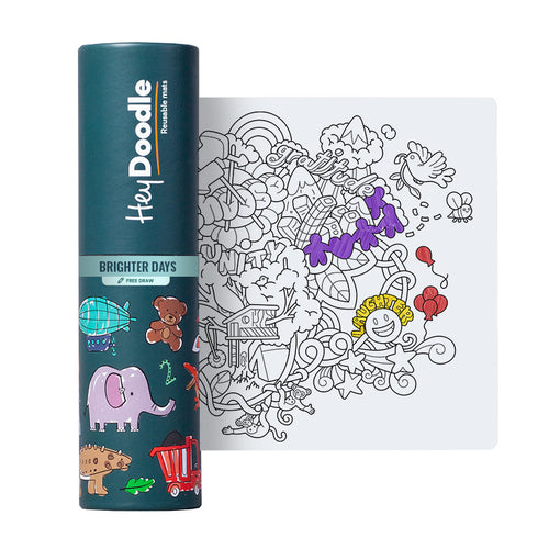 Kleine Silikonmatte zum wiederholten Ausmalen – Sonnige Kritzeleien - tablude.com